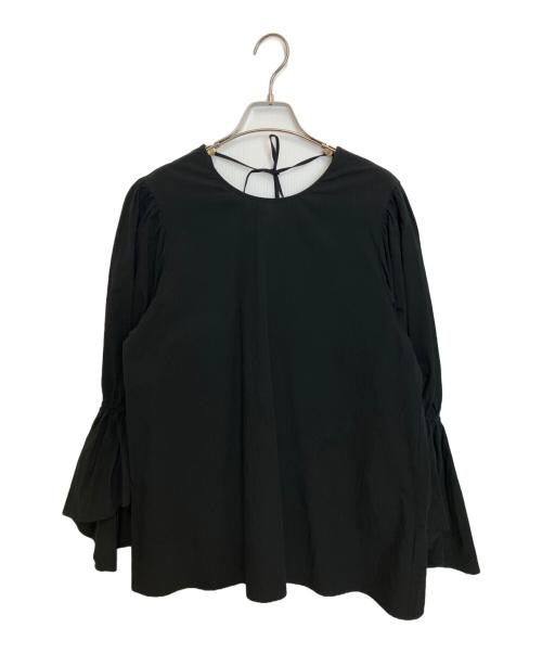 Uhr（ウーア）Uhr (ウーア) BACK RIBBON BLOUSE ブラック サイズ:Free 未使用品の古着・服飾アイテム