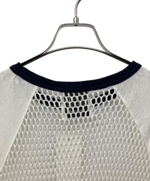 INSCRIRE（アンスクリア）INSCRIRE (アンスクリア) Mesh Raglan Tee ホワイト サイズ:M　の古着・服飾アイテム