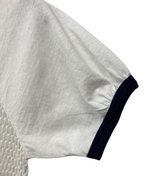 INSCRIRE（アンスクリア）INSCRIRE (アンスクリア) Mesh Raglan Tee ホワイト サイズ:M　の古着・服飾アイテム