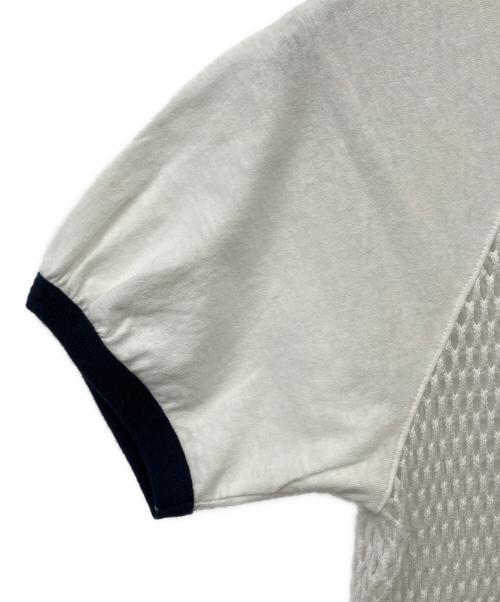 INSCRIRE（アンスクリア）INSCRIRE (アンスクリア) Mesh Raglan Tee ホワイト サイズ:M　の古着・服飾アイテム