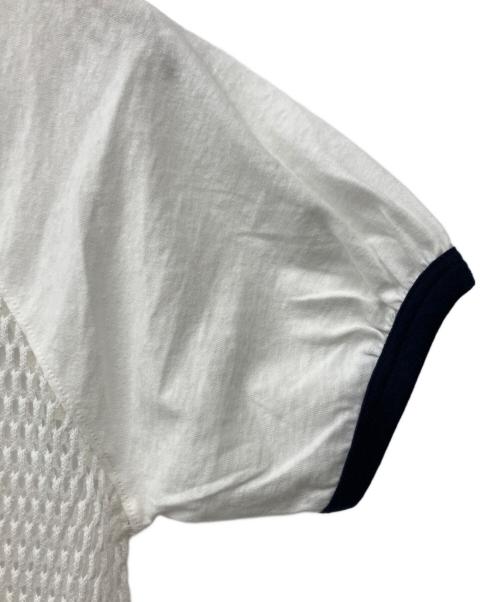 INSCRIRE（アンスクリア）INSCRIRE (アンスクリア) Mesh Raglan Tee ホワイト サイズ:M　の古着・服飾アイテム