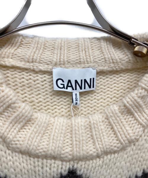 GANNI（ガニー）Ganni (ガニー) Chunky Graphic Wool Cropped アイボリー サイズ:M 未使用品の古着・服飾アイテム