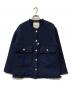 journal standard L'essage（ジャーナルスタンダード レサージュ）の古着「GIOLICAツイードワイドジャケット」｜ネイビー