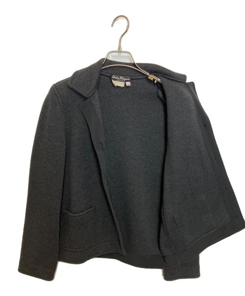 Salvatore Ferragamo（サルヴァトーレ フェラガモ）Salvatore Ferragamo (サルヴァトーレ フェラガモ) ニットジャケット グレー サイズ:XSの古着・服飾アイテム
