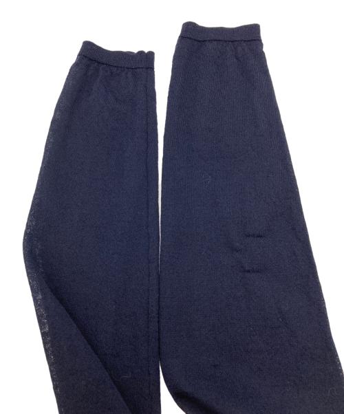 AK+1（エーケーワン）AK+1 (エーケーワン) ウールナイロン シアースリーブ クルーネックニット ネイビー サイズ:-の古着・服飾アイテム