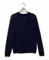 AK+1（エーケーワン）の古着「ウールナイロン シアースリーブ クルーネックニット」｜ネイビー