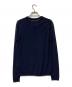 AK+1 (エーケーワン) ウールナイロン シアースリーブ クルーネックニット ネイビー サイズ:-：5000円