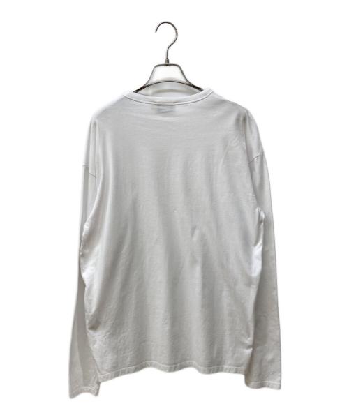 maison kitsune（メゾンキツネ）MAISON KITSUNE (メゾンキツネ) FOX HEAD PATCH REGULAR LONG-SLEEVED TEE-SHIRT ホワイト サイズ:Sの古着・服飾アイテム