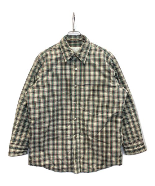 beautiful people（ビューティフルピープル）beautiful people (ビューティフルピープル) tartan check oxford quilting shirt グリーン サイズ:34の古着・服飾アイテム