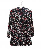 Saint Laurent Parisサンローランパリ）の古着「ハート柄シャツワンピース」｜ブラック