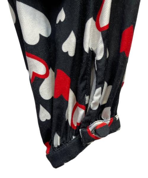 Saint Laurent Paris（サンローランパリ）Saint Laurent Paris (サンローランパリ) ハート柄シャツワンピース ブラック サイズ:フリーの古着・服飾アイテム