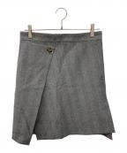 SPORT MAXスポーツマックス）の古着「ラップデザインスカート」｜グレー