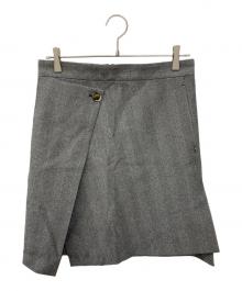 SPORT MAX（スポーツマックス）の古着「ラップデザインスカート」｜グレー
