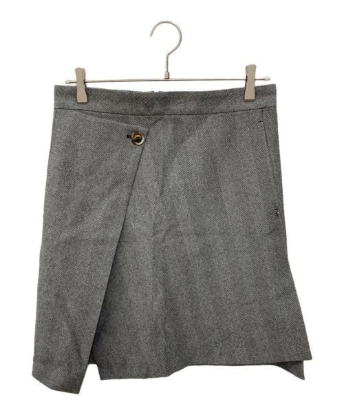 SPORT MAX（スポーツマックス）SPORT MAX (スポーツマックス) ラップデザインスカート グレー サイズ:SIZE 38の古着・服飾アイテム