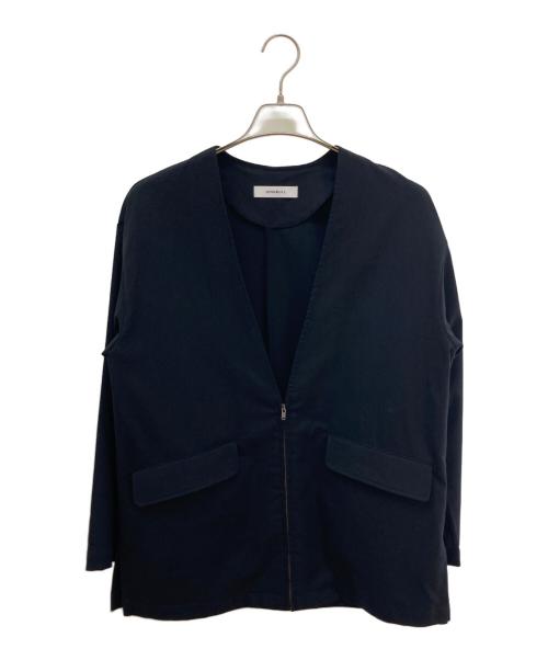 JOHNBULL（ジョンブル）JOHNBULL (ジョンブル) 37.5 Technology ノーカラージップジャケット ブラック サイズ:Sの古着・服飾アイテム