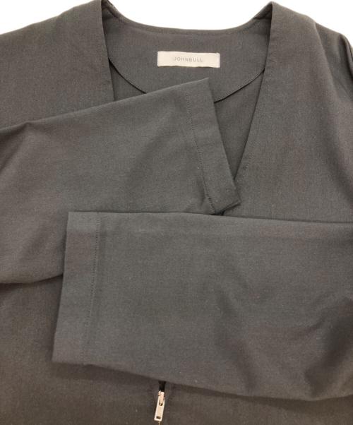 JOHNBULL（ジョンブル）JOHNBULL (ジョンブル) 37.5 Technology ノーカラージップジャケット ブラック サイズ:Sの古着・服飾アイテム