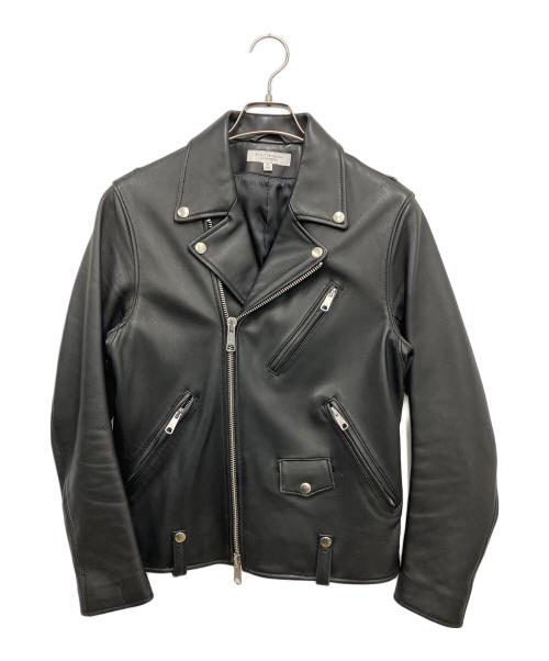 BEAUTY&YOUTH UNITED ARROWS（ビューティーアンドユースユナイテッドアローズ）BEAUTY&YOUTH UNITED ARROWS (ビューティーアンドユースユナイテッドアローズ) シープ ダブルライダースジャケット ブラック サイズ:Sの古着・服飾アイテム