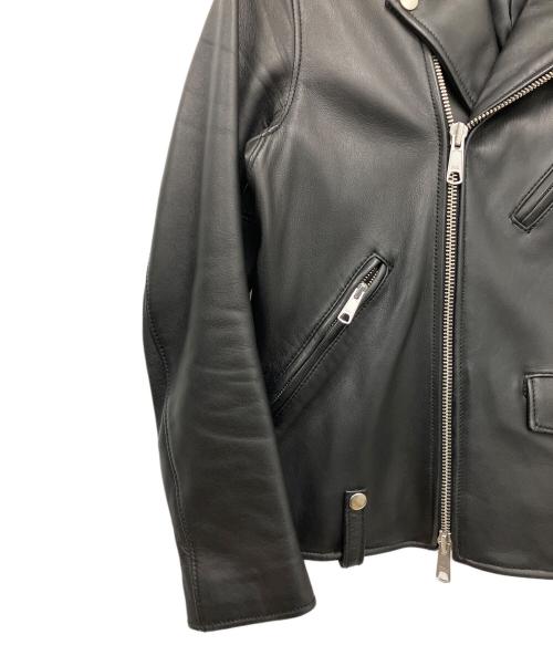 BEAUTY&YOUTH UNITED ARROWS（ビューティーアンドユースユナイテッドアローズ）BEAUTY&YOUTH UNITED ARROWS (ビューティーアンドユースユナイテッドアローズ) シープ ダブルライダースジャケット ブラック サイズ:Sの古着・服飾アイテム