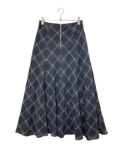 Spick and Span（スピックアンドスパン）Spick and Span (スピックアンドスパン) タータンバイアスロングスカート ネイビー×グリーン サイズ:SIZE 36の古着・服飾アイテム