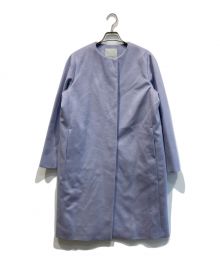 INED CLARO（イネドクラロ）の古着「ノーカラーカシミヤコート」｜ラベンダー