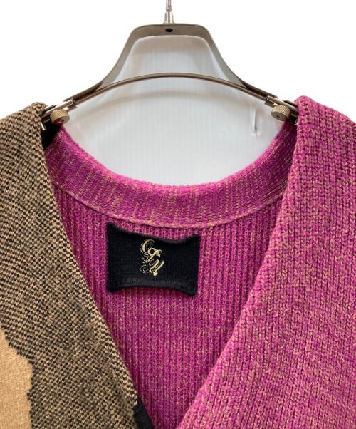 OSMOSIS（オズモーシス）OSMOSIS (オズモーシス) カラーブロックニットカーディガン マルチカラー サイズ:oneの古着・服飾アイテム