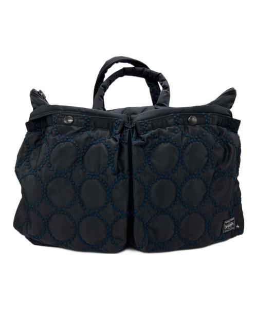 PORTER（ポーター）PORTER (ポーター) mina perhonen (ミナ ペルホネン) 2WAY SHORT HELMET BAG ネイビーの古着・服飾アイテム