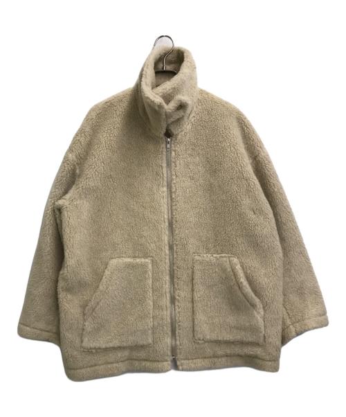 journal standard L'essage（ジャーナルスタンダード レサージュ）journal standard L'essage (ジャーナルスタンダード レサージュ) トスカーナボアブルゾン ベージュ サイズ:-の古着・服飾アイテム