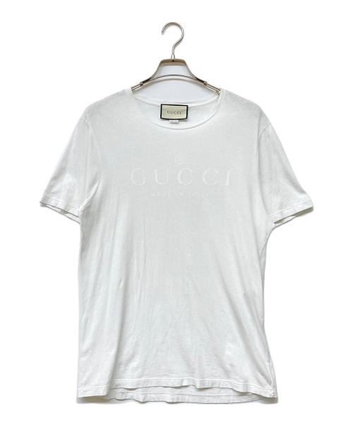 GUCCI（グッチ）GUCCI (グッチ) ロゴプリントTシャツ ホワイト サイズ:XLの古着・服飾アイテム