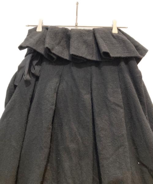 TAO COMME des GARCONS（タオ コムデギャルソン）TAO COMME des GARCONS (タオ コムデギャルソン) ウール縮絨ラップスカート ブラック サイズ:Ｓの古着・服飾アイテム
