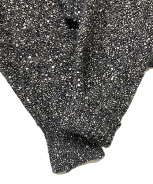 Curensology（カレンソロジー）Curensology (カレンソロジー) スパンコールショートカーディガン ブラック サイズ:Fの古着・服飾アイテム