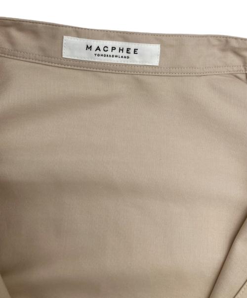 MACPHEE（マカフィー）MACPHEE (マカフィー) コットンブロード コクーンシャツ ベージュ サイズ:36の古着・服飾アイテム