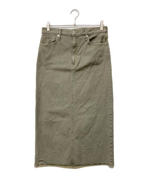 upper hights（アッパーハイツ）upper hights (アッパーハイツ) THE CAMPBELL ストレッチスカート カーキ サイズ:2の古着・服飾アイテム