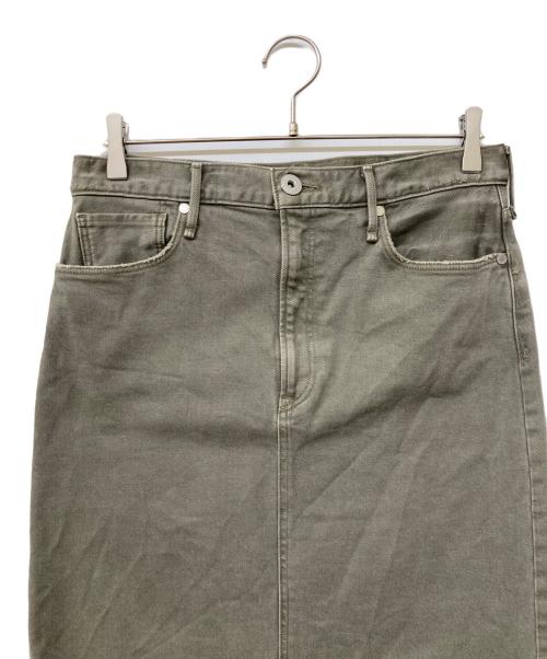 upper hights（アッパーハイツ）upper hights (アッパーハイツ) THE CAMPBELL ストレッチスカート カーキ サイズ:2の古着・服飾アイテム