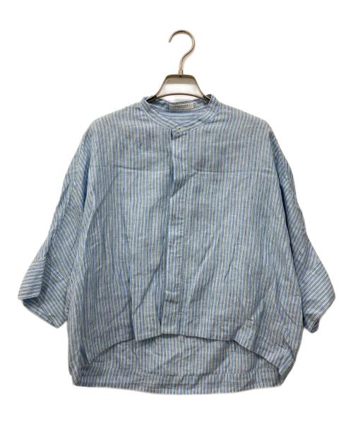 MACPHEE（マカフィー）MACPHEE (マカフィー) リネンシャーティング クロップドシャツ ブルー サイズ:36 未使用品の古着・服飾アイテム