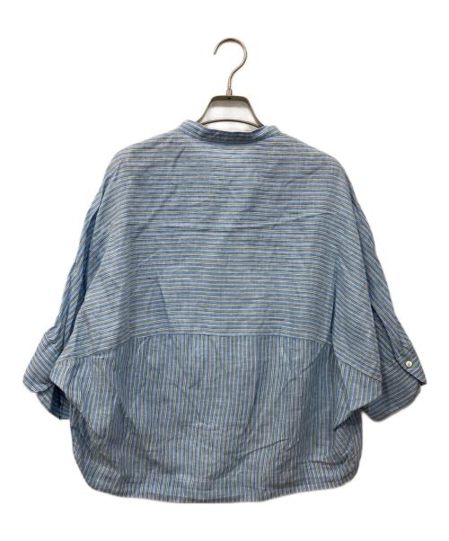 MACPHEE（マカフィー）MACPHEE (マカフィー) リネンシャーティング クロップドシャツ ブルー サイズ:36 未使用品の古着・服飾アイテム