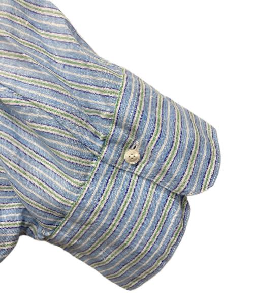 MACPHEE（マカフィー）MACPHEE (マカフィー) リネンシャーティング クロップドシャツ ブルー サイズ:36 未使用品の古着・服飾アイテム