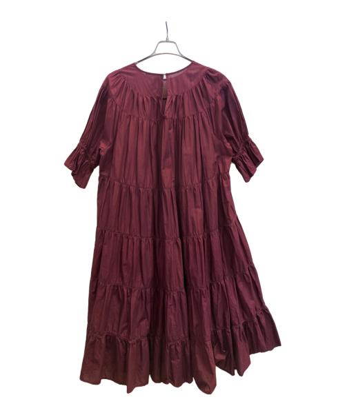 merlette（マーレット）merlette (マーレット) PARADIS ティアードワンピース ワイン サイズ:Ｓの古着・服飾アイテム