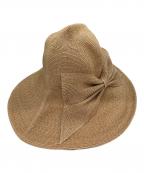 Athena NEW YORKアシーナニューヨーク）の古着「ビッグリボンペーパーハット」｜ナチュラル