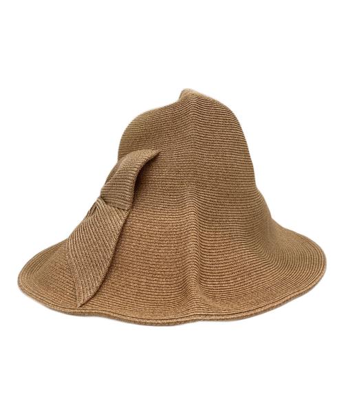 Athena NEW YORK（アシーナニューヨーク）Athena NEW YORK (アシーナニューヨーク) ビッグリボンペーパーハット ナチュラルの古着・服飾アイテム