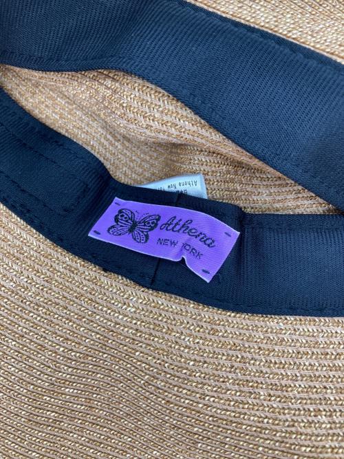 Athena NEW YORK（アシーナニューヨーク）Athena NEW YORK (アシーナニューヨーク) ビッグリボンペーパーハット ナチュラルの古着・服飾アイテム