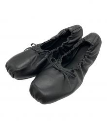 KHAITE（ケイト）の古着「レザーバレエシューズ」｜ブラック