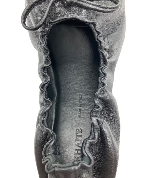 KHAITE（ケイト）KHAITE (ケイト) レザーバレエシューズ ブラック サイズ:36の古着・服飾アイテム