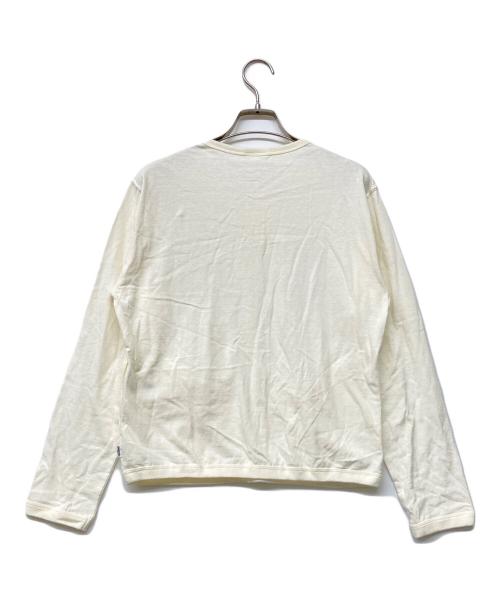 ORCIVAL（オーシバル）ORCIVAL (オーシバル) コットンスラブ天竺 クルーネック カーディガン ホワイト サイズ:2の古着・服飾アイテム