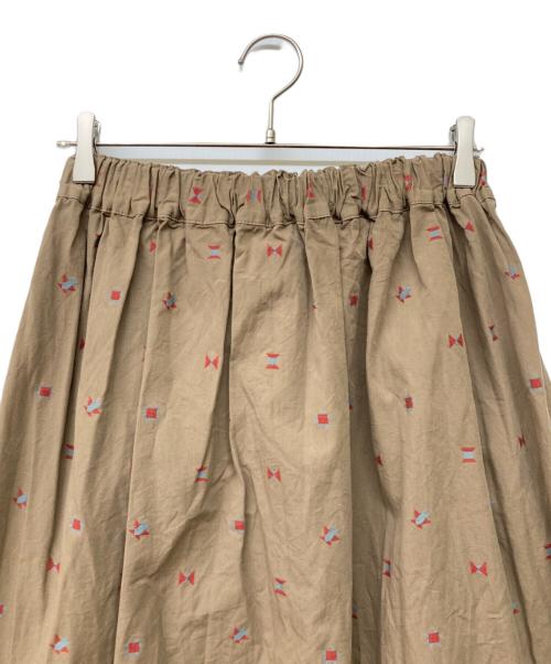 homspun（ホームスパン）homspun (ホームスパン) カットジャガード バックギャザースカート ブラウン サイズ:Mの古着・服飾アイテム