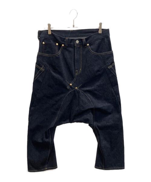 FUMITO GANRYU（フミトガンリュウ）FUMITO GANRYU (フミトガンリュウ) 3Dカット5ポケットサルエルデニム インディゴ サイズ:2の古着・服飾アイテム