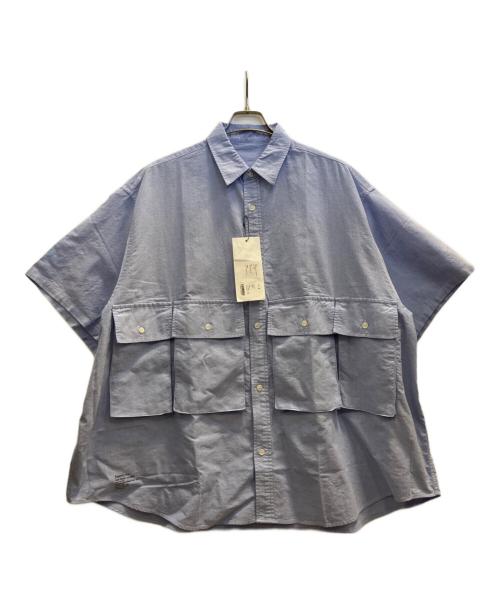 FreshService（フレッシュサービス）FreshService (フレッシュサービス) OXFORD FLAP POCKET S/S SHIRT ブルー サイズ:フリーの古着・服飾アイテム
