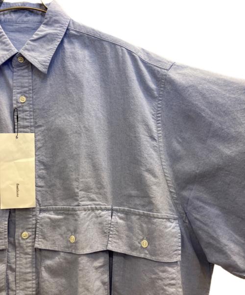 FreshService（フレッシュサービス）FreshService (フレッシュサービス) OXFORD FLAP POCKET S/S SHIRT ブルー サイズ:フリーの古着・服飾アイテム
