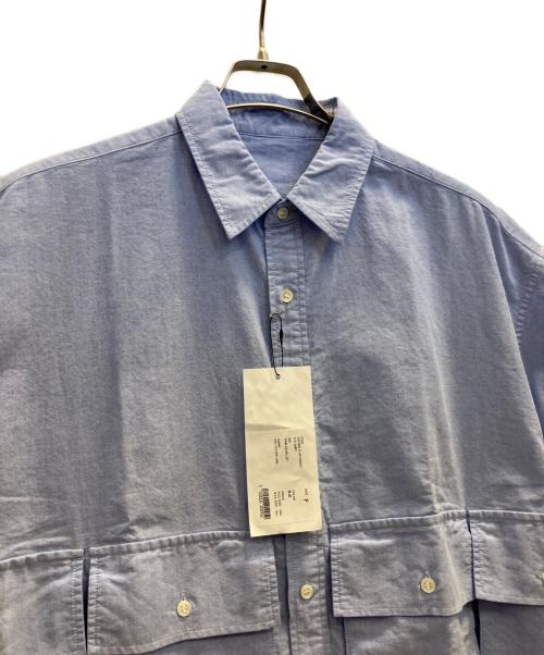 FreshService（フレッシュサービス）FreshService (フレッシュサービス) OXFORD FLAP POCKET S/S SHIRT ブルー サイズ:フリーの古着・服飾アイテム