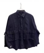 FreshServiceフレッシュサービス）の古着「OXFORD FLAP POCKET L/S SHIRT」｜ネイビー