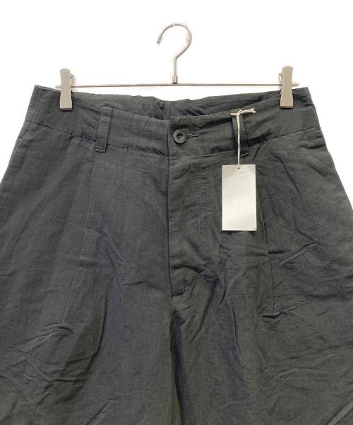 Handwerker（ハンドベーカー）Handwerker (ハンドベーカー) ワイドリネントラウザー ブラック サイズ:Lの古着・服飾アイテム